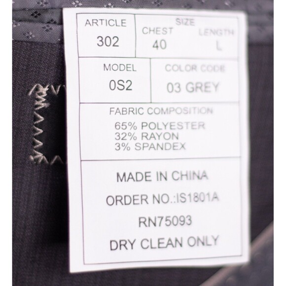 Angelo Rossi Men's size 40L Gray Hand Tailored Blazer Sport Coat Jacket - Picture 4 of 12